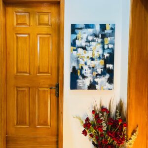 "Citylight Echoes" – Modern Abstract by Zirwa (2x3 ft, Handmade Oil Painting)